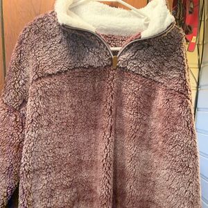 Maroon Sherpa Pullover 3X